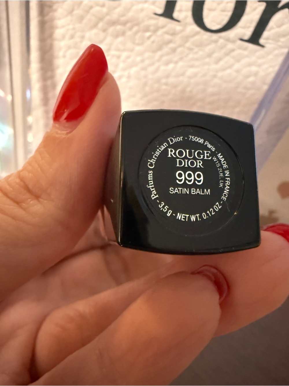 Dior 4 Piece Bundle Rouge 999 Satin Balm Lipstick 2 Playing Cards and Gift Bag - Picture 2 of 5